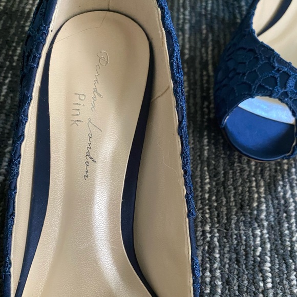 PARADOX LONDON Blue Peep Toe Low Heels. Size 6.5 - Picture 5 of 8